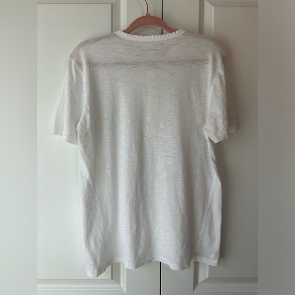 Everlane Men’s Cotton Slub Henley Short Sleeve White (Size L) - Picture 3 of 7